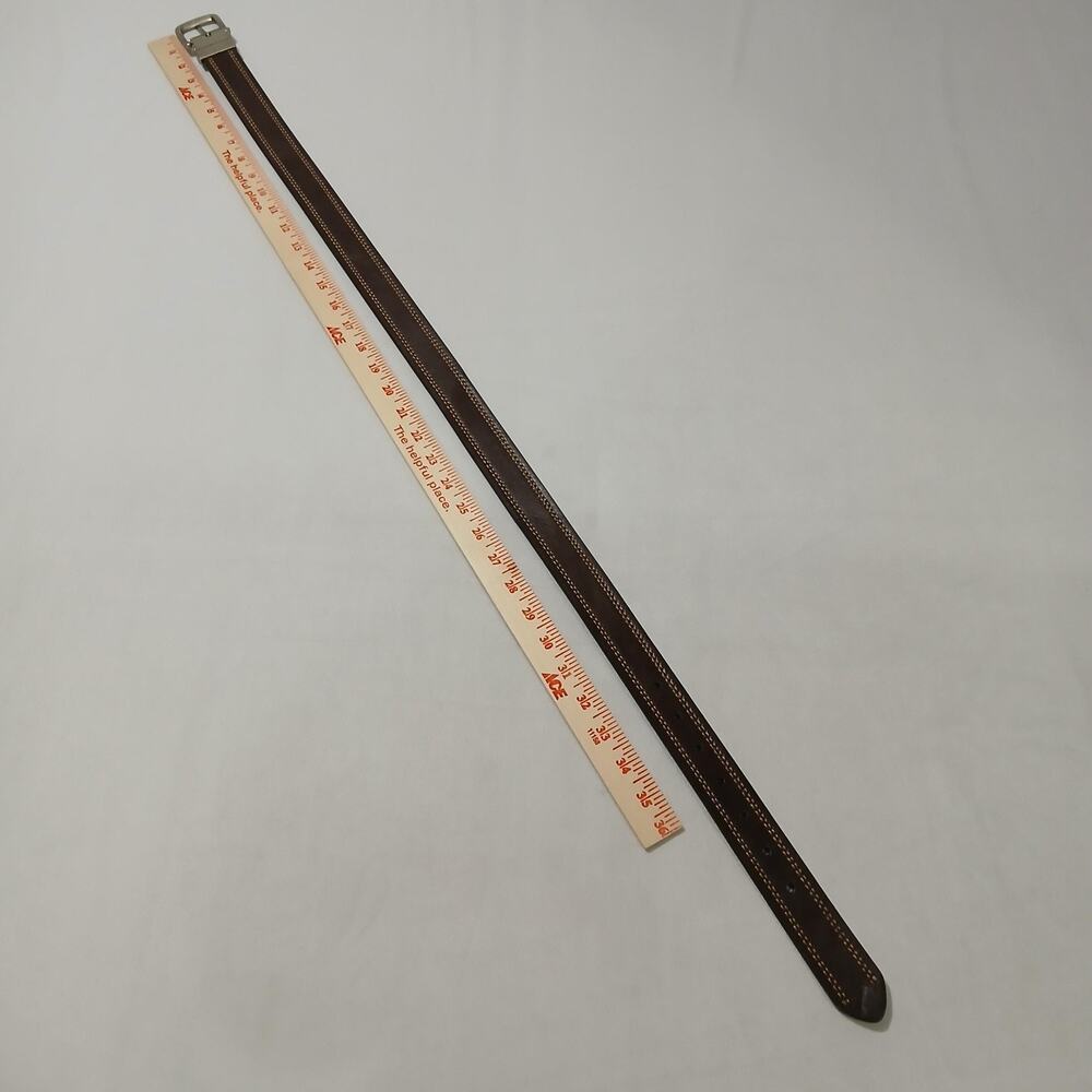 Bass Belt Mens 34-36 Brown Black Reversible Bonded Leather Casual Dress